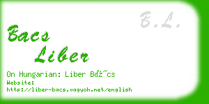 bacs liber business card